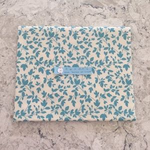 18” Wide by 21.5” Long Fabric with Blue Leaves